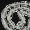 Natural White Quartz Carved Oval Marquise Beads Strand Length 9 inches and Size 18 to 27mm approx.